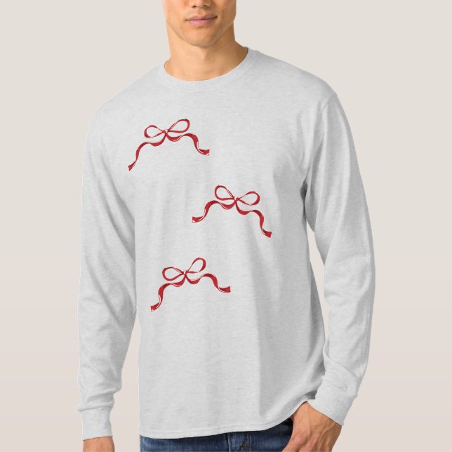 Camiseta Arcos de Fita VERMELHA do Dia de os namorados Retr (Frente)