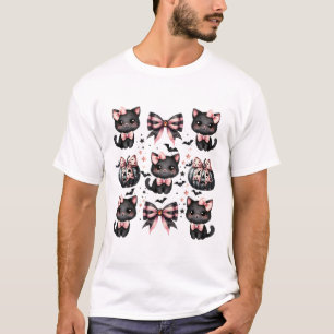 Camiseta Arcos de Halloween de Cat Coquette Preto Rosa Hall