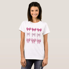 Camiseta Arcos e Corações Rosa e Roxo