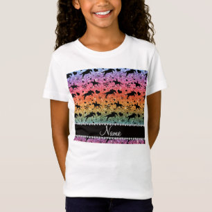 Camiseta Arcos equestres dos corações do brilho brilhante