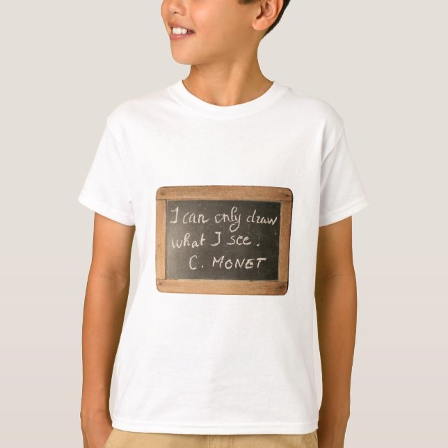 Camiseta Ardoise 05 Artista Citação Monet Kids Tee (Frente)