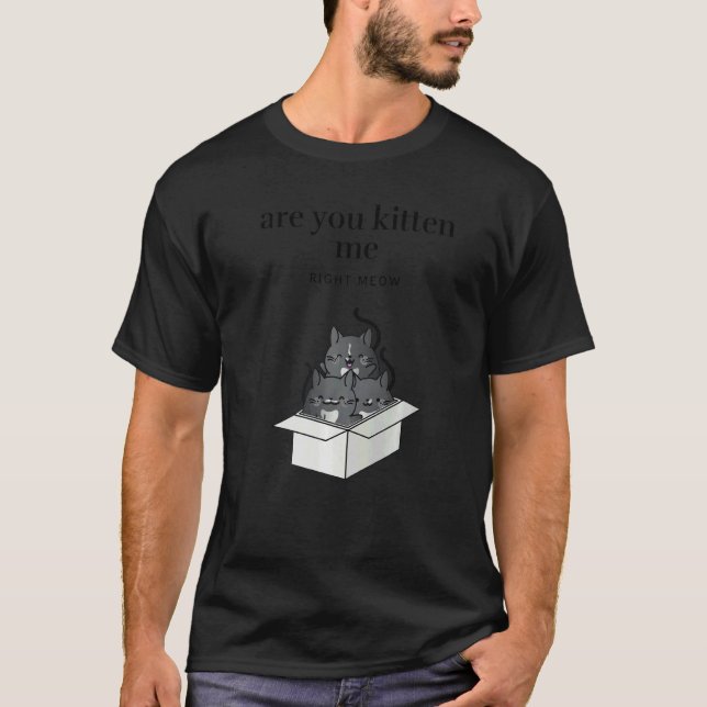 Camiseta Are You Kitten Me Right Meow Funny Tuxedo Cats in  (Frente)