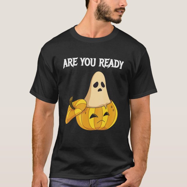 Camiseta Are you Ready Pumpkins and Ghosts (Frente)