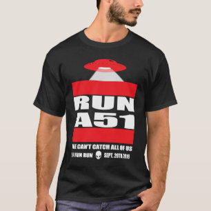 Camiseta Área 51 5K Corrida Divertida A51 Invadir Área 51 U