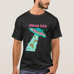 Camiseta Área-51 Alienígena Pizza Espacial na Área-51 Data 