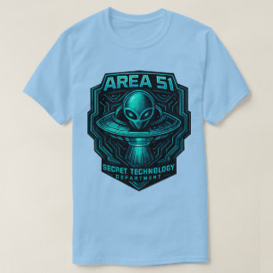 Camiseta Área 51 - Departamento de Tecnologia Secreta