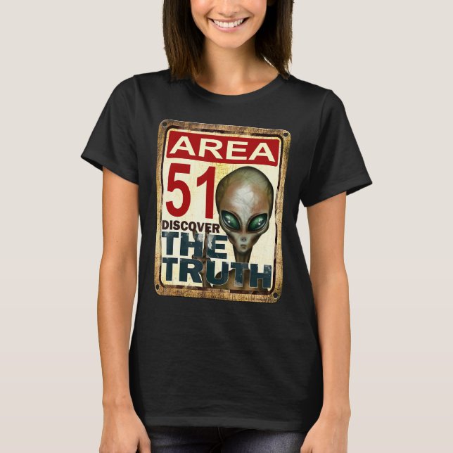 Camiseta Área 51 Descubra Os Extratadores Da Alienígena Esp (Frente)