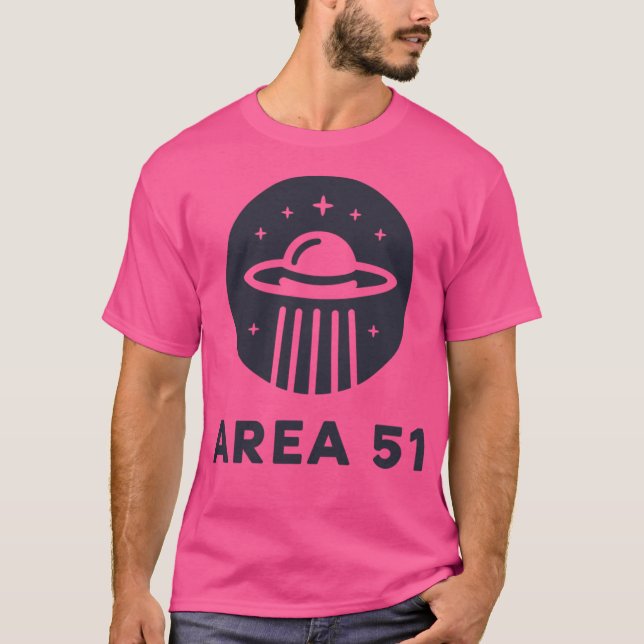 Camiseta Área 51 - Logotipo de Saucer Voador (Frente)