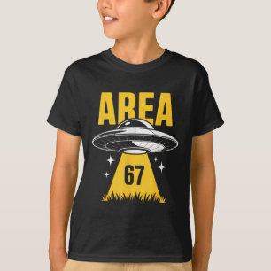 Camiseta Área 67 Feixe de Luz de Disco Voador Ufo