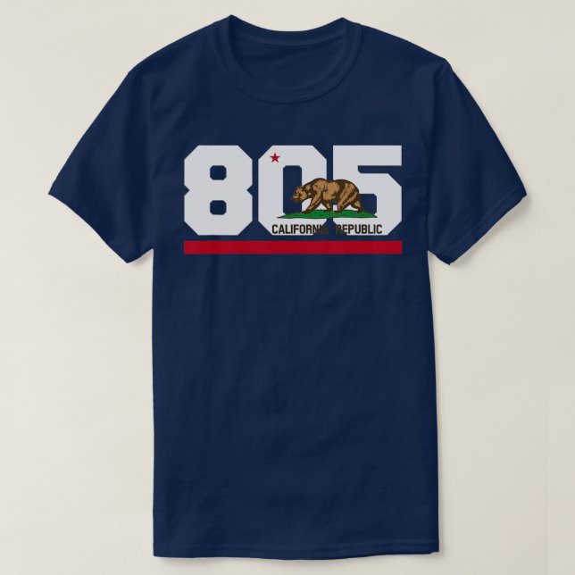 Camiseta Area Code 805 Papais noeis Barbara California (Frente do Design)