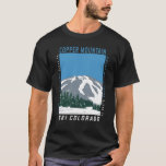 Camiseta Área de Esqui de Montanha Copper Colorado Vintage<br><div class="desc">Design de inverno da Montanha de Cobre mostrando a paisagem de inverno.</div>