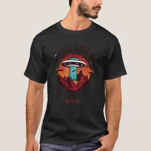 Camiseta Área De Tempestade De alienígena 51 - Presente De
