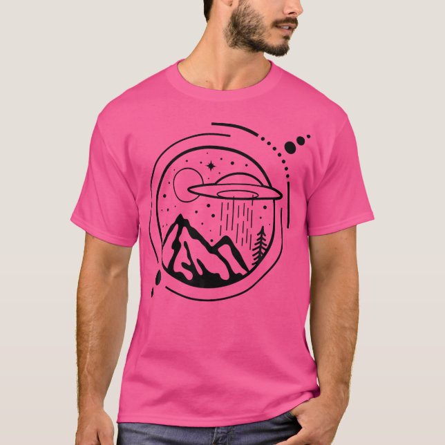 Camiseta Área Simples 51 Mínima Ufo Tatuagem - Gráfico de A (Frente)