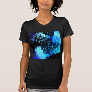 Camiseta Área Turquesa de Árvores Negras
