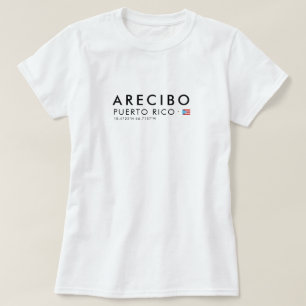 Camiseta Arecibo Porto Rico Coordenadas Camiseta