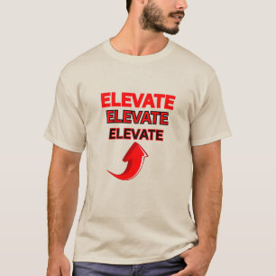 Camiseta AREIA BEGE VERMELHO VIVO MOTIVACIONAL ELEVATE UNis