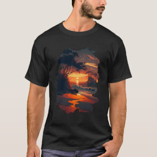 Camiseta Areia de sonhos tropicais Relaxamento no mar de on