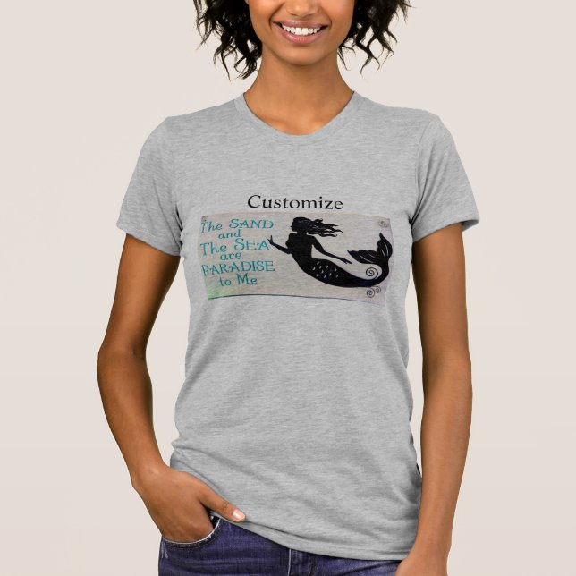 Camiseta Areia e sereia marinha (Frente)