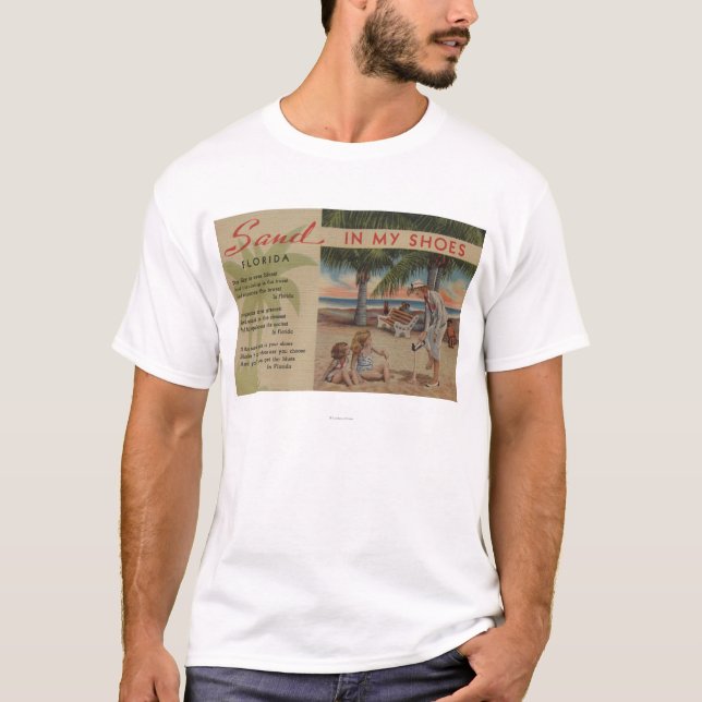 Camiseta Areia em meus calçados & Florida PoemFlorida (Frente)