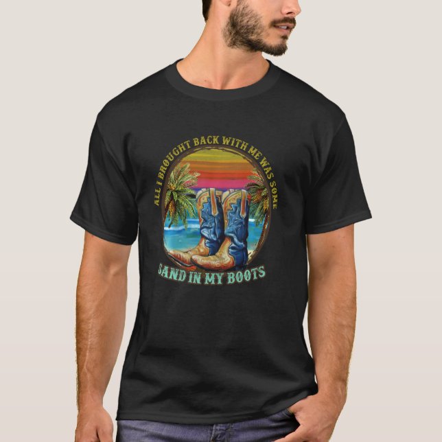Camiseta Areia Em Minhas Boot Country Music Fan 1 (Frente)