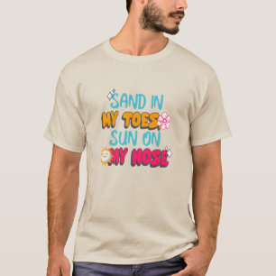 Camiseta Areia nos meus pés, Sol no meu nariz