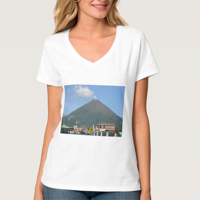 Camiseta ARENAL VOLCANO, ESCOLHA VNECH Costa Rica (Frente)
