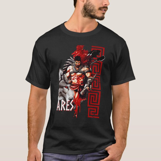 Camiseta Ares Ancient Greece Wolf War God Greek Mythology (Frente)