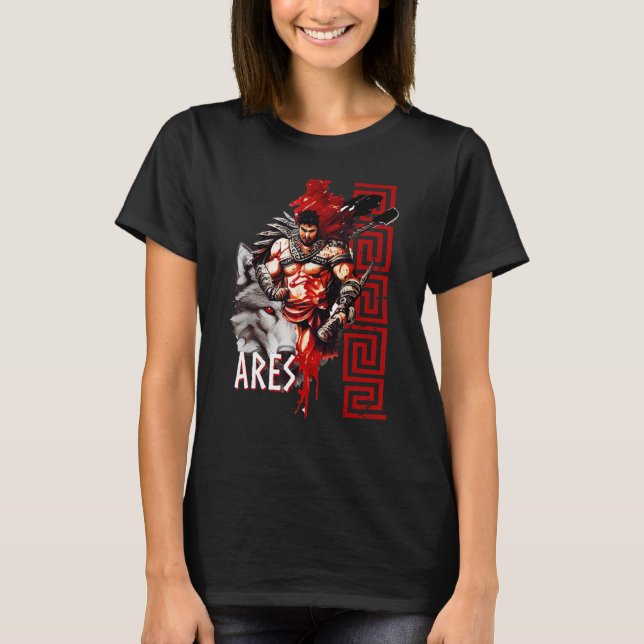 Camiseta Ares Ancient Greece Wolf War God Greek Mythology (Frente)