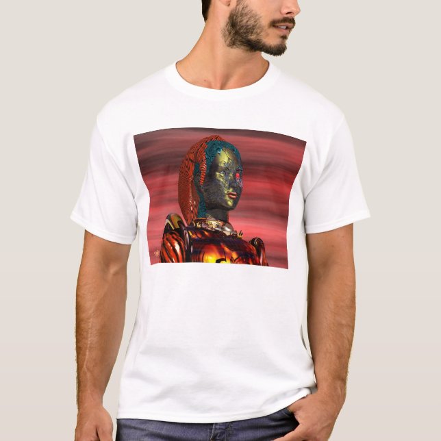 CAMISETA ARES - RETRATO DE CIBORG NO SUNSET (Frente)