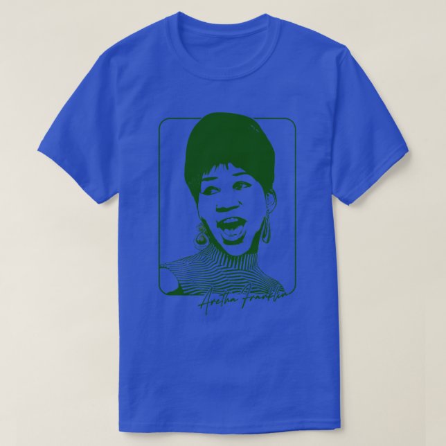 Camiseta Aretha Franklin Retro Soul Fan Design (Frente do Design)