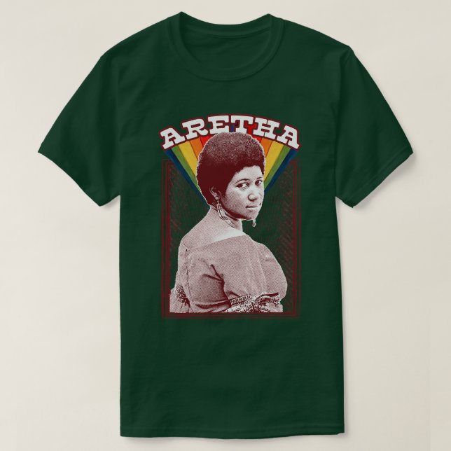 Camiseta Aretha Franklin Retro Soul Fan Design 2 (Frente do Design)