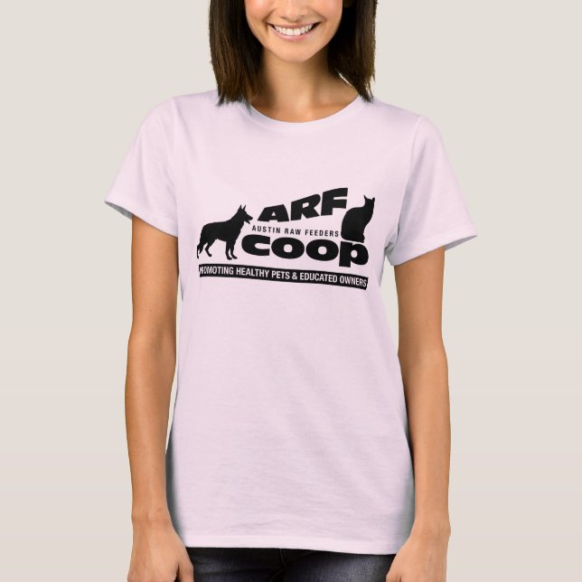 Camiseta ARF Co-op preto no branco (Frente)