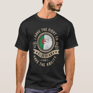 Camiseta Argélia Bandeira Orgulhosa Homens e Mulheres