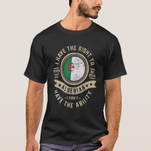 Camiseta Argélia Bandeira Orgulhosa Homens e Mulheres