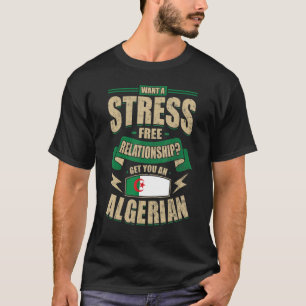 Camiseta Argélia Bandeira Orgulhosa Homens e Mulheres