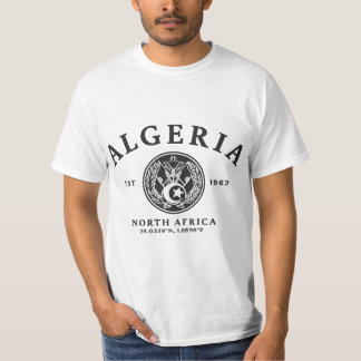 Camiseta Argélia Est 1962 Norte da África Coordenadas Vinta