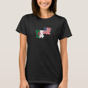Camiseta Argélia EUA País de origem Bandeira Argelina Ameri