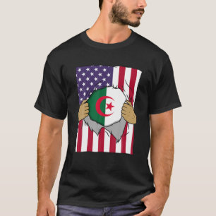 Camiseta Argélia Flag Dentro Me Home Orgulho Argélia Amé