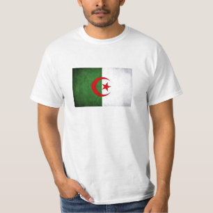 Camiseta Argélia Grunge Flag