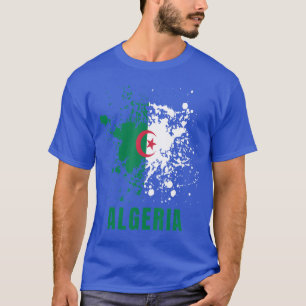 Camiseta Argélia Retro Aquarelas Vintage Esporte Bandeira A