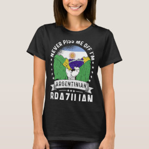 Camiseta Argentina: Bandeira do Brasil Cresce Orgulho Humor