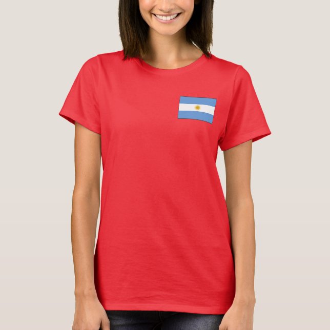 Camiseta Argentina Bandeira + Mapa (Frente)