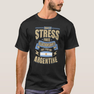 Camiseta Argentina Bandeira Orgulhosa Argentinos Homens e M
