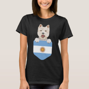 Camiseta Argentina Bandeira West Highland White Terrier Cac