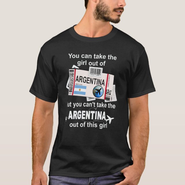 Camiseta Argentina Boarding Pass Argentina Girl Argentina (Frente)