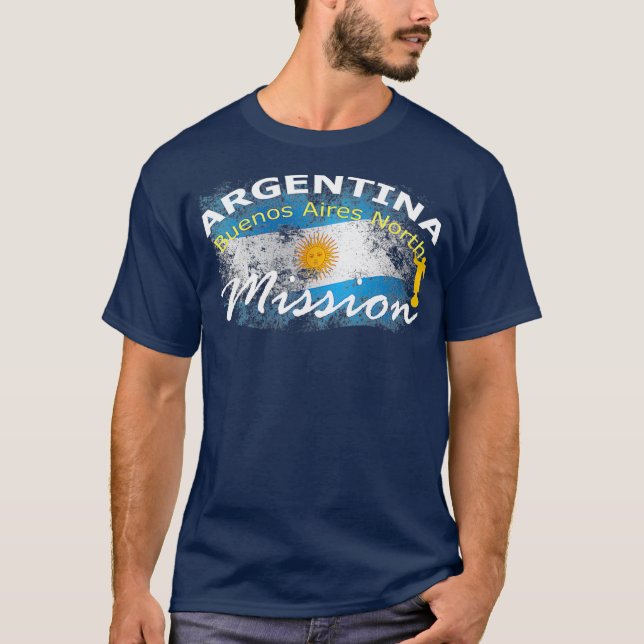 Camiseta Argentina Buenos Aires Missão LDS Mórmon Norte (Frente)