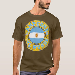 Camiseta Argentina Campeones Del Mundo 2022 Vintage Look