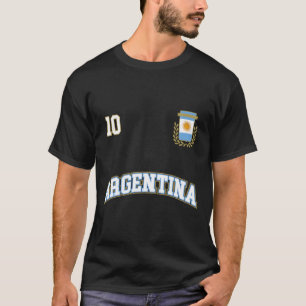 Camiseta Argentina Equipe Esportiva Número 10 Futebol Argen
