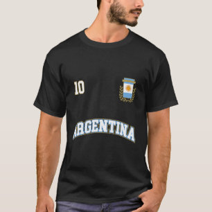 Camiseta Argentina Equipe Esportiva Número 10 Futebol Argen