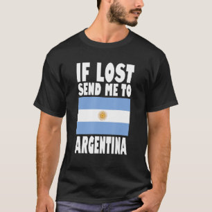Camiseta Argentina Flag Design Se perdido me envie para Arg